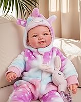 Vista 8 de BABESIDE Muñecas de bebé, 17 pulgadas, grande, realista, lindo cuerpo suave, muñecas de bebé de la vida real con accesorios para niñas de más de 3