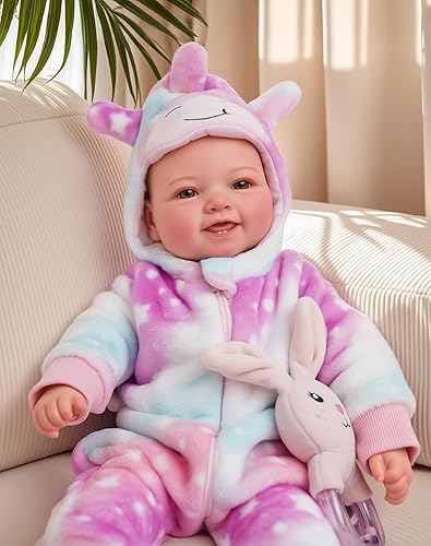 Miniatura 8 de BABESIDE Muñecas de bebé, 17 pulgadas, grande, realista, lindo cuerpo suave, muñecas de bebé de la vida real con accesorios para niñas de más de 3