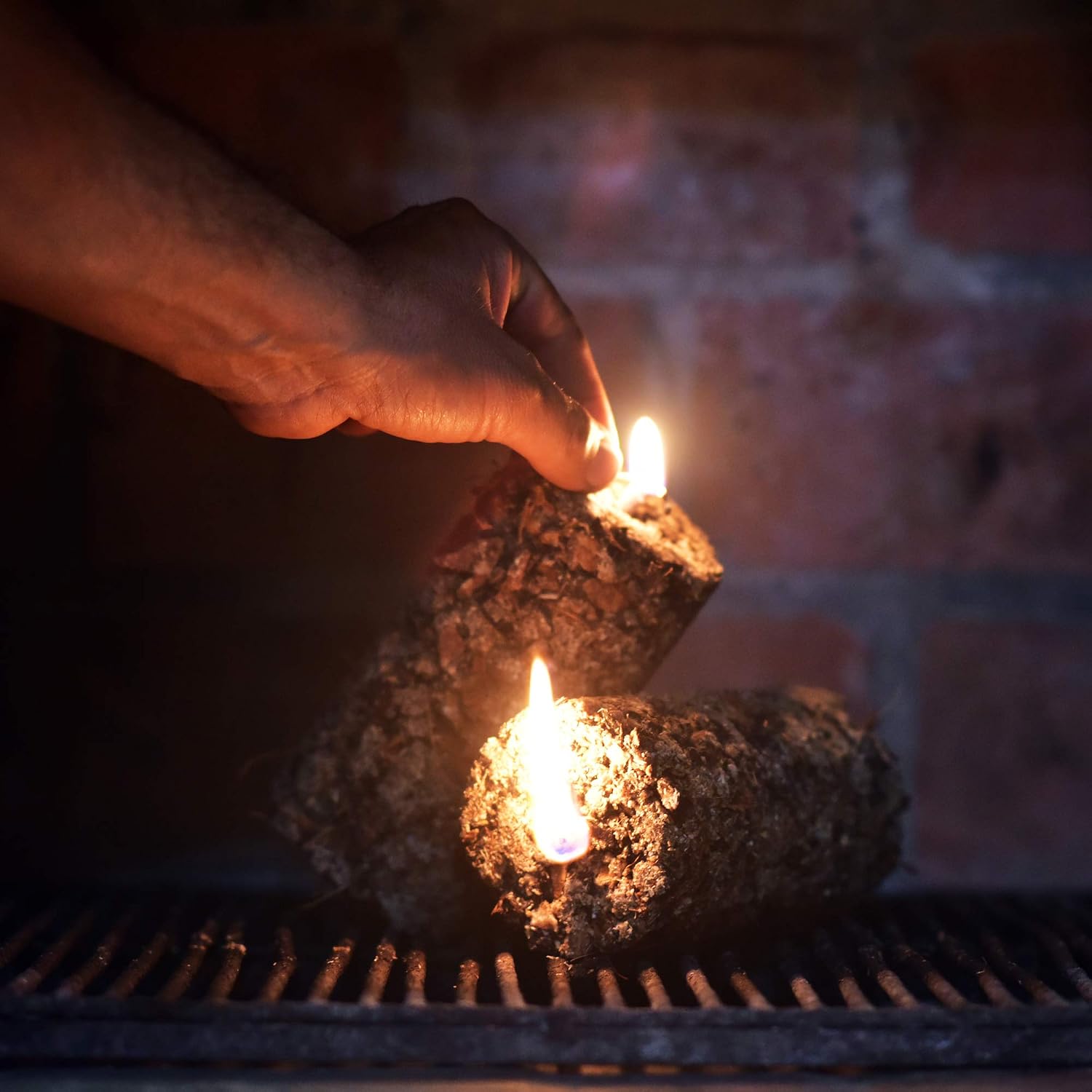 EcoFire ECO Coconut Natural Fire Log, 1 Hour Burn time, Extra Long Duration, Indoor or Outdoor