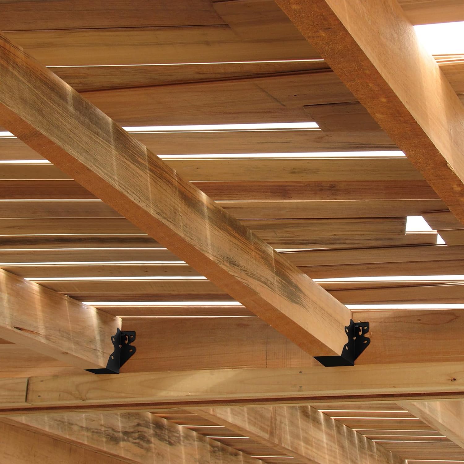 2x4 Joist Hanger,32 Pack 20 Gauge Q235B Steel Face Mount Joist Hangers,Hurricane Ties for Rafters, Black Powder Coating Rafter Ties Brackets