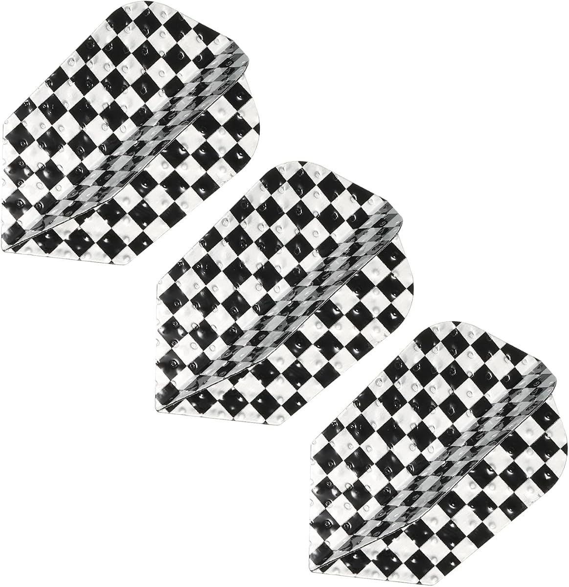 PATIKIL 3 piezas de dardos delgados de papel de aluminio, accesorios de dardos de diseño único | para dardos con punta de acero y dardos con punta blanda, Black Silver Ton