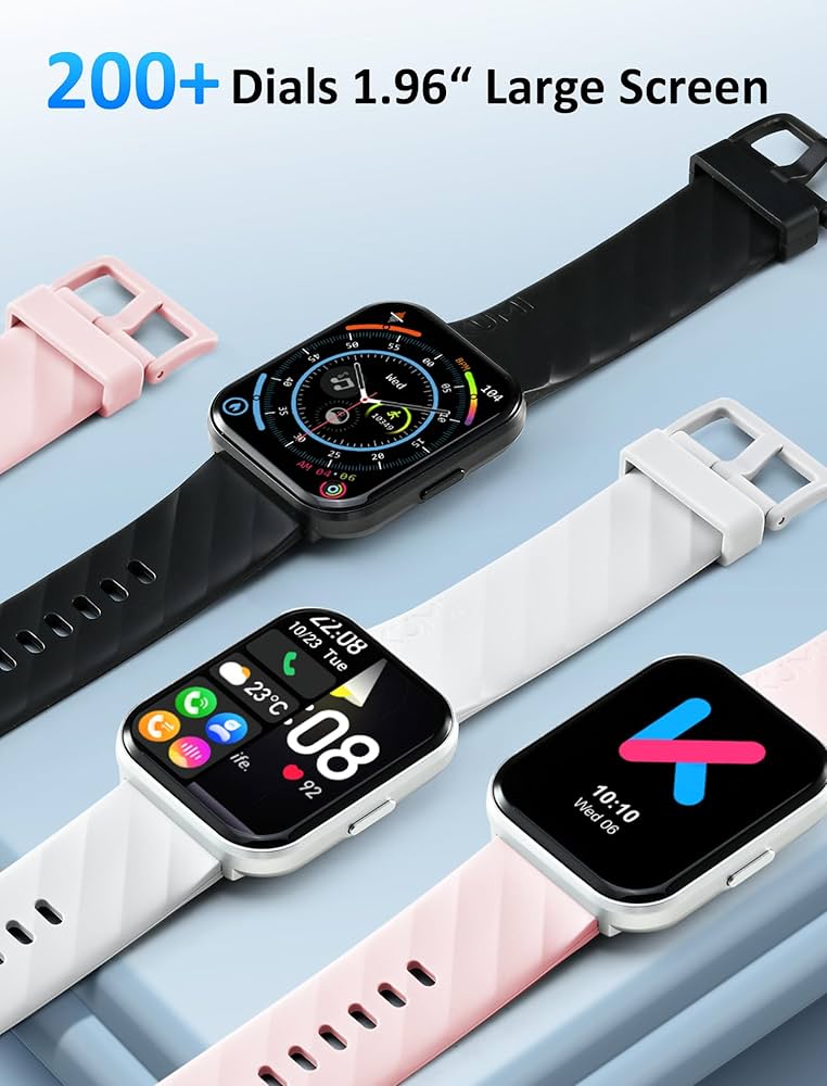 【kumiっち】 Amazon.com: Kumi Smart Watch for Men Women, 1.96
