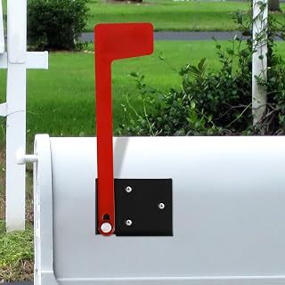 US 1Pc/2Pcs Mailbox Flag Replacement Kit Red Metal Outgoing Mailbox Flag Kit with Double Sided Adhesive Professional Mailbox Replacement Flag Kit Mailboxes Accessories for Mailboxes