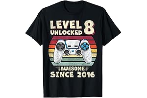 8th Birthday Boy Shirt -- Years Of Being Awesome