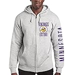 Junk Food Clothing x NFL - Minnesota Vikings - MVP Zip Hoodie - Unisex Adult Full Zip Hooded Sweatshirt for Men and Women - Size Large