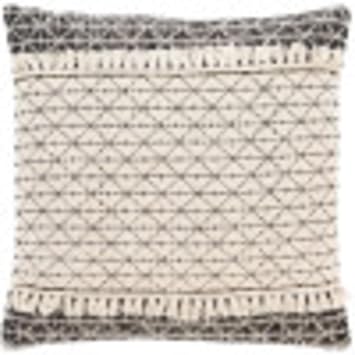 Livabliss Jettie 18" x 18" Pillow Kit, Beige, Black