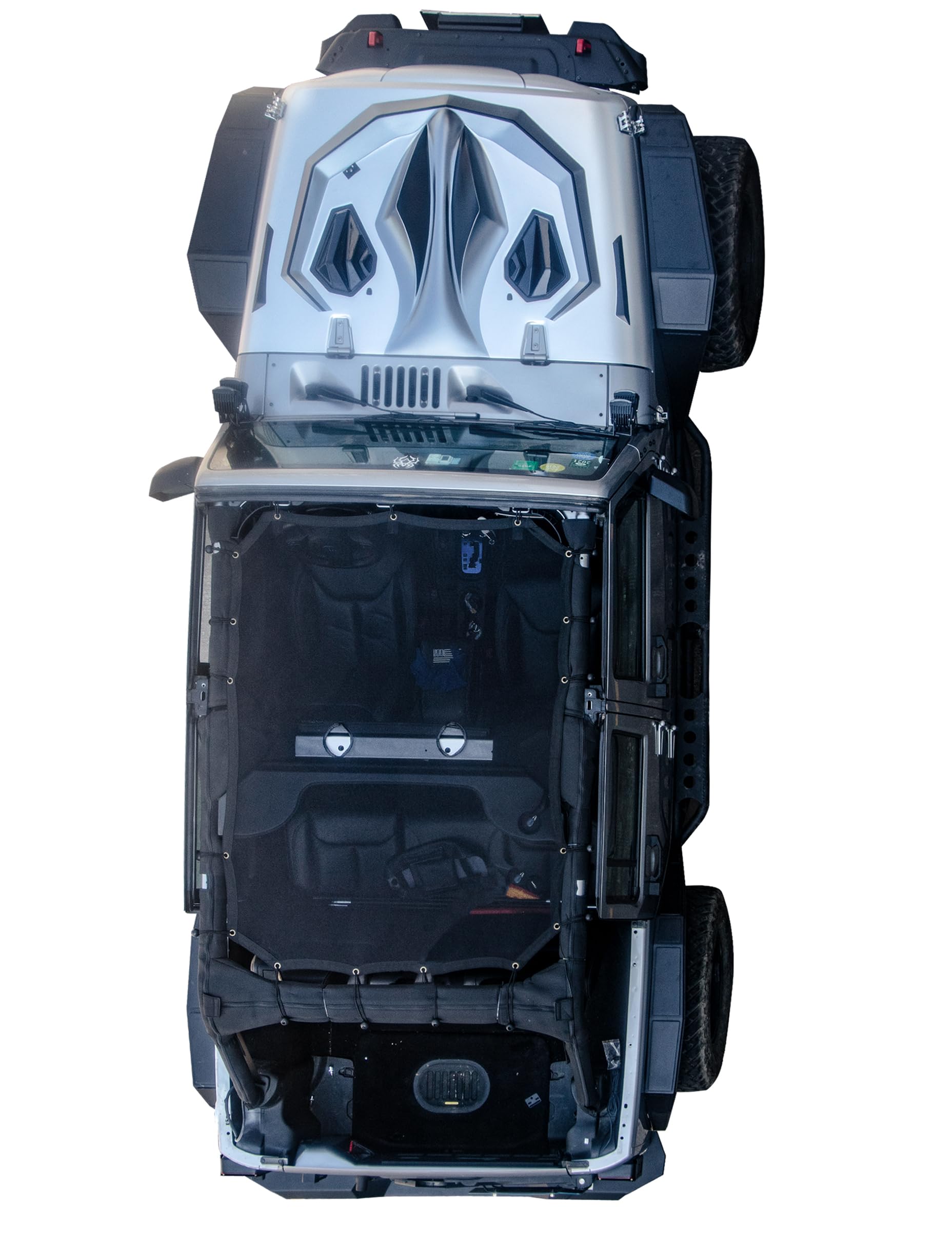 JK Bikini Top for Jeep Wrangler, JK Sunshade Mesh Top Sun Shade Top for Jeep Wrangler Accessories 2007-2018 JK JKU 4 Door - Blocks UV, Wind, Noise,Black