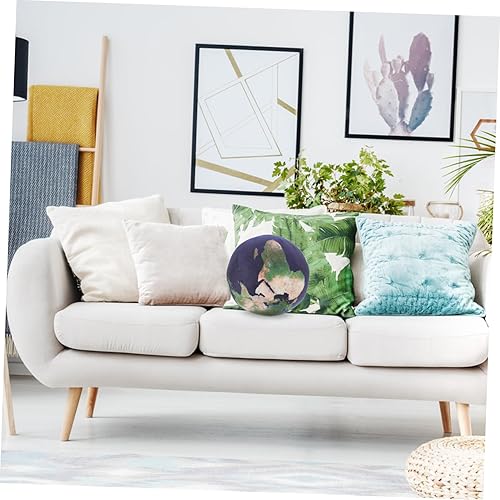 Miniatura 5 de VOSAREA Almohada redonda de felpa para abrazar, almohada de esfera de relleno, cojín de espalda novedoso para cama, sofá, sofá de suelo