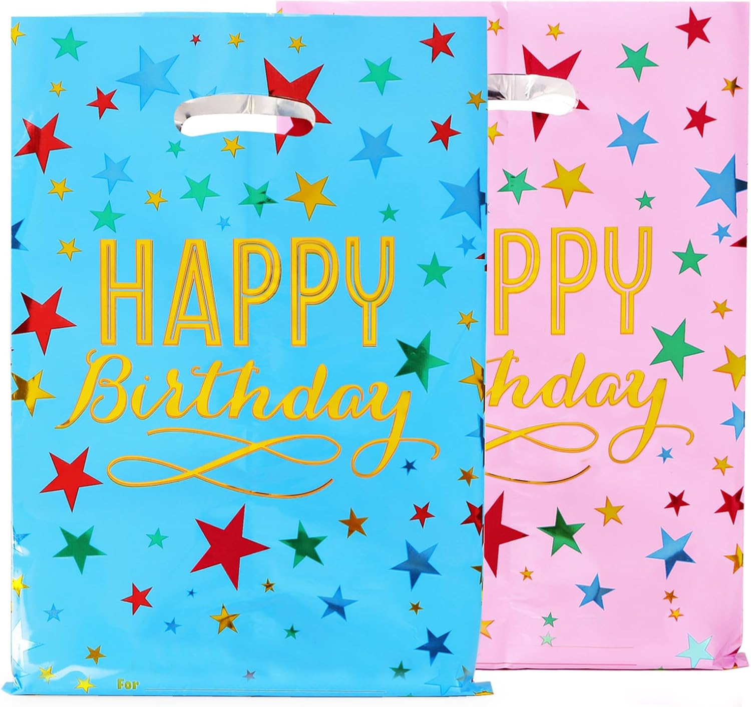 30 pcs Happy Birthday Party Return Gift Bags Blue Pink Birthday Party