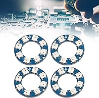 Vista 2 de 4 piezas de accesorios de módulo de luz RGB, luces LED, decoración del hogar, módulo LED de 8 canales, interfaz digital, WS2812 5050 5V LED anillo