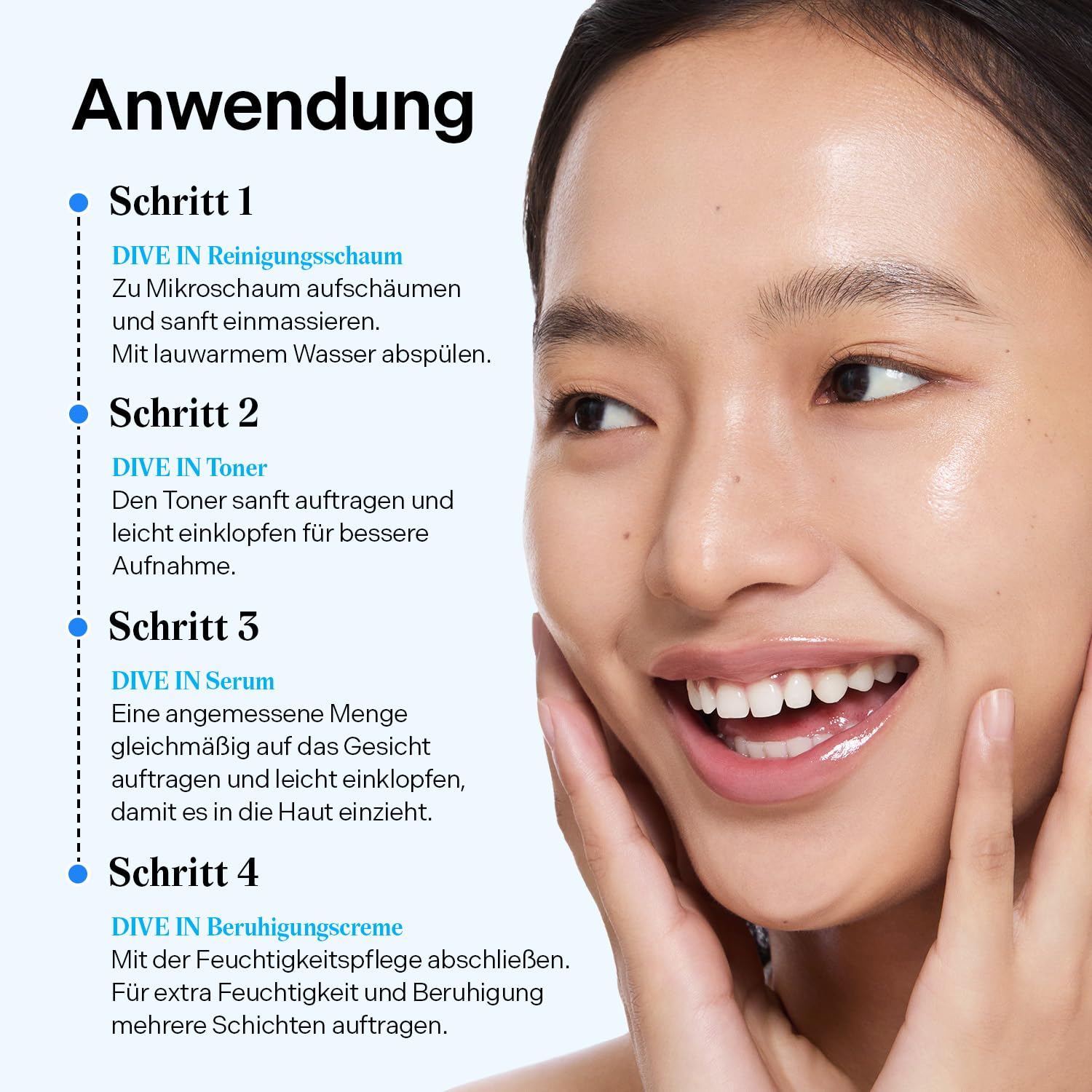 Torriden DIVE IN Probe-Set | Tägliches Hautpflege-Set mit Hyaluronsäure - 4-Stufen-Pflegeroutine mit Reinigungsschaum, Gesichtswasser, Serum und Creme | Koreanisches Skincare-Set