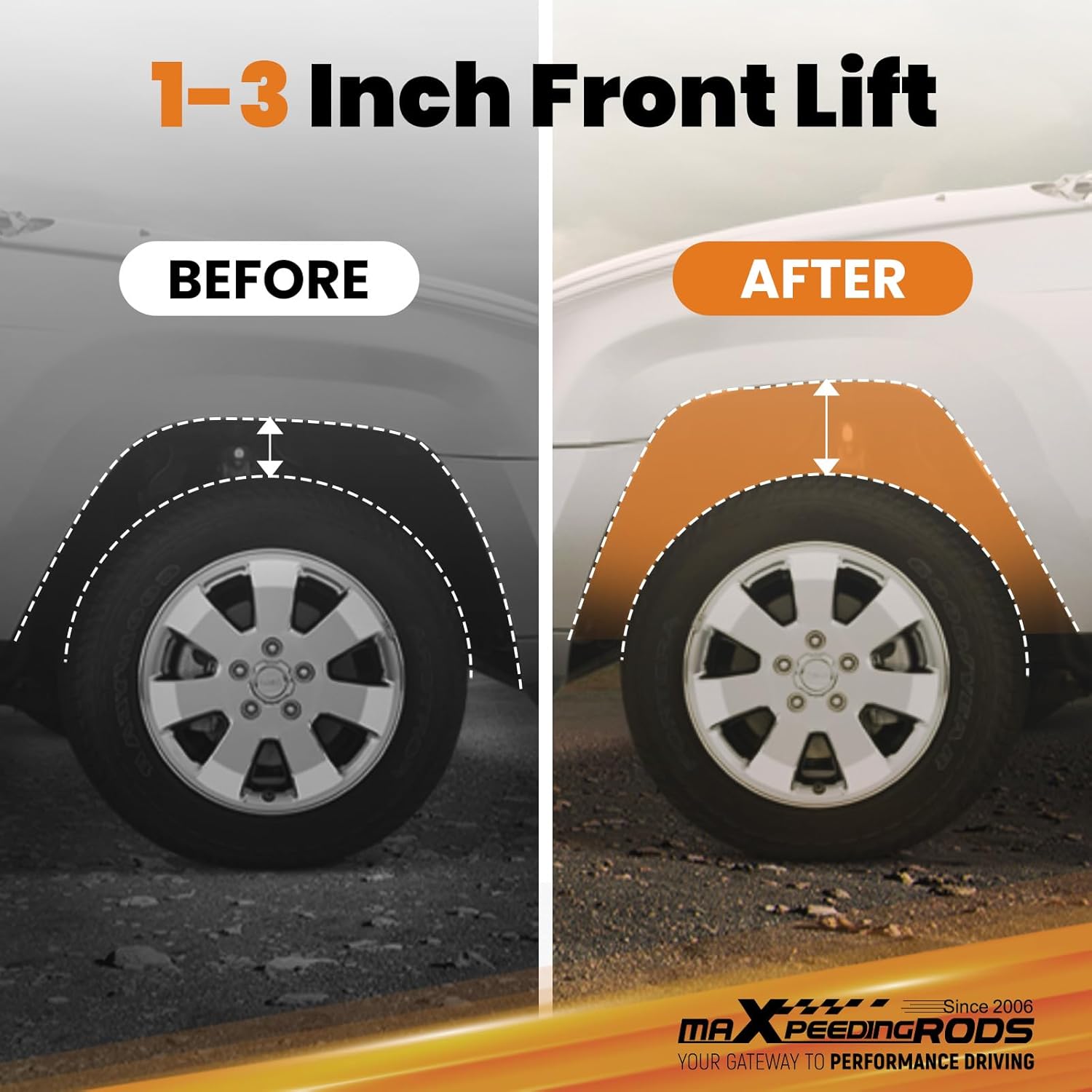 maXpeedingrods 1-3” Front Lift Spring Kit for Toyota 4Runner 2003-2023, for Toyota FJ Cruiser 2007-2014, for Toyota Tacoma 2005-2015