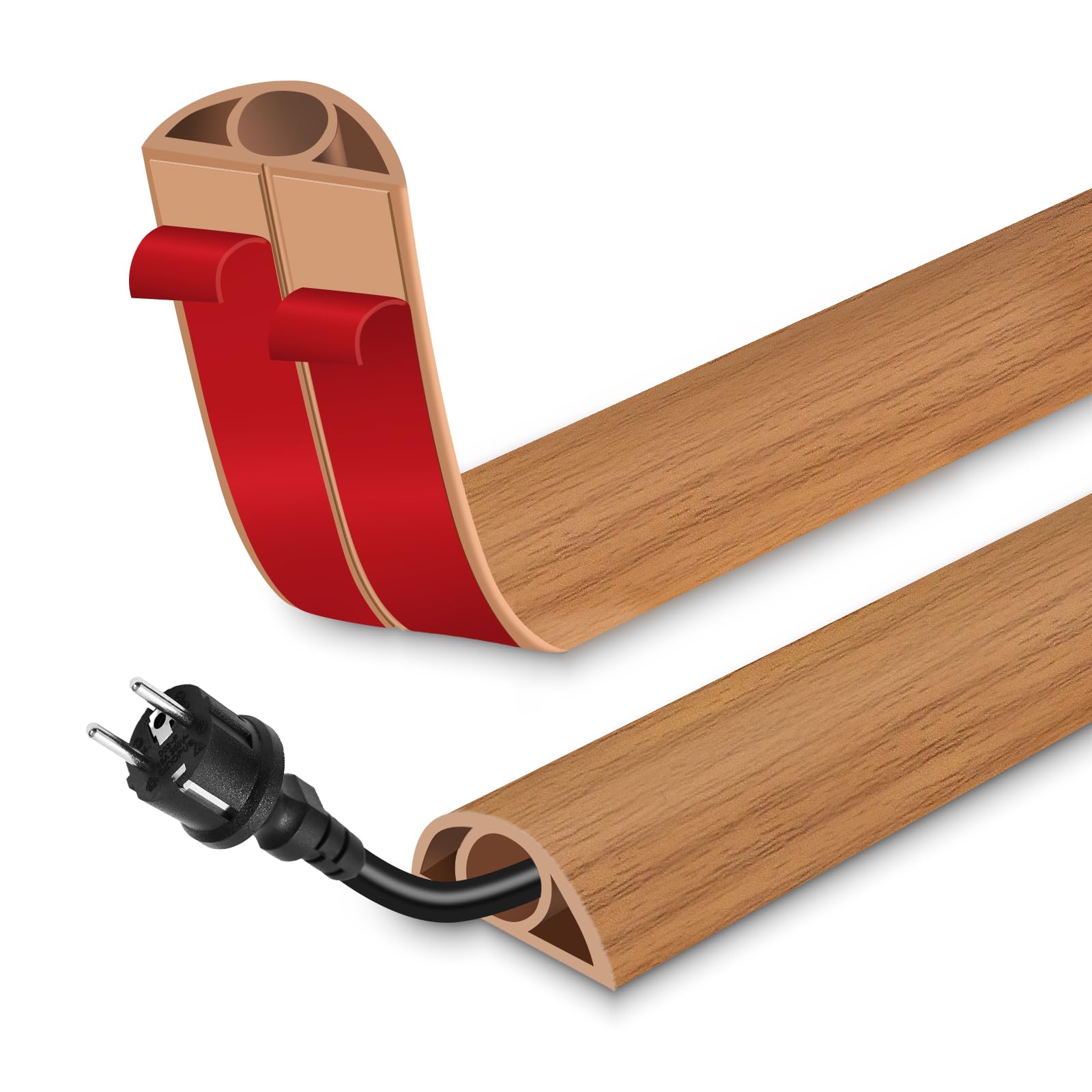 Floor Cord Cover for Wires on Floor Self Adhesive Cord Hider