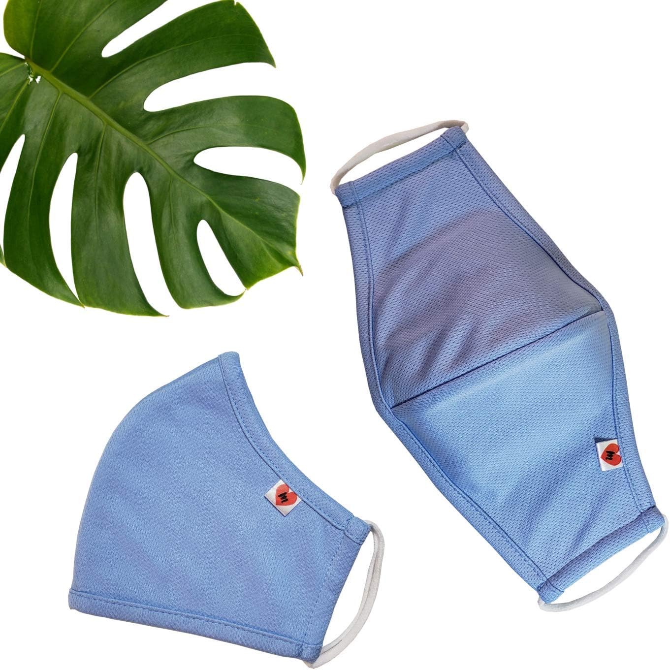 The 8-Hour Lightweight Cloth Face Cover - 2 Pack - Washable Reusable Cloth Face Mask with 3 Layers