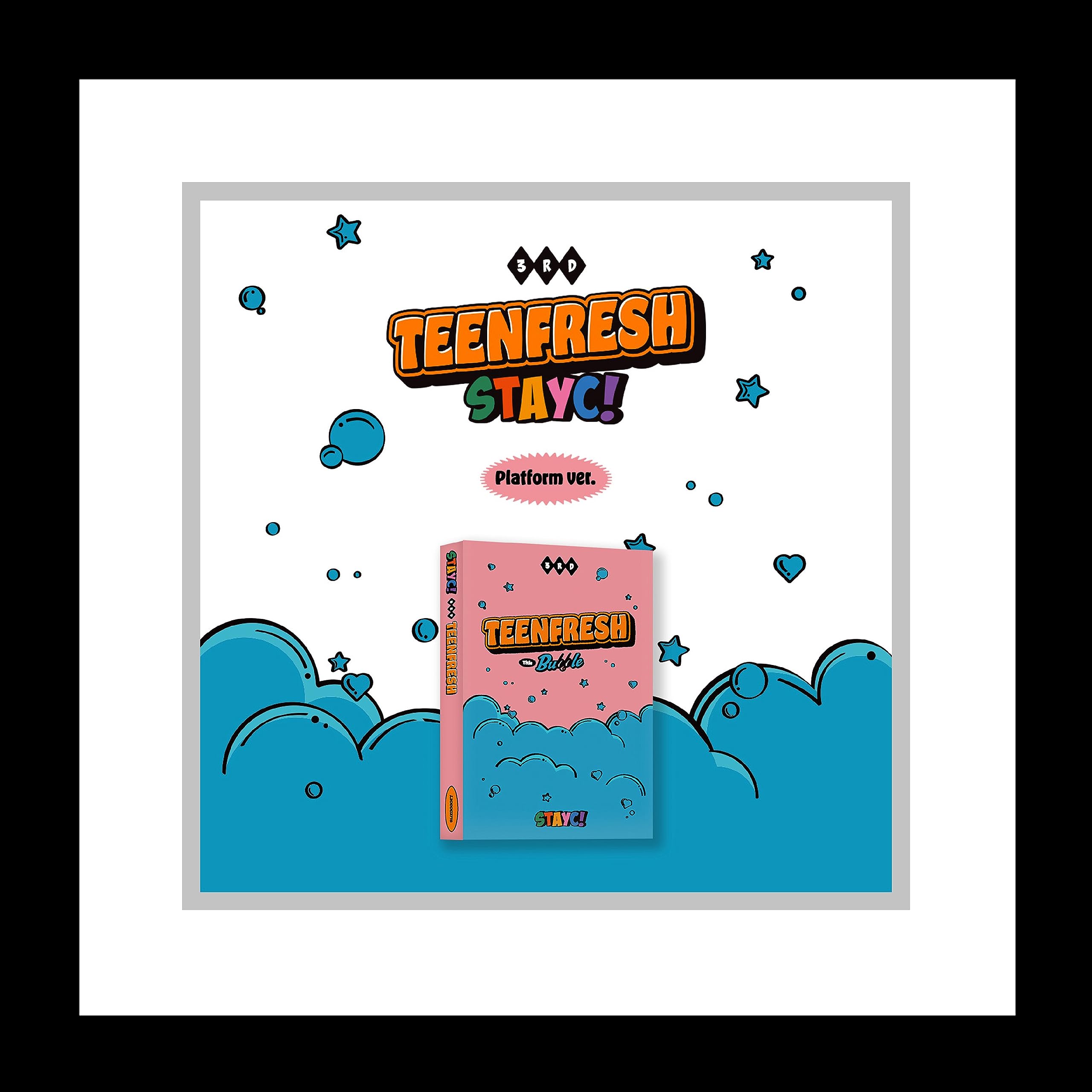 STAYC TEENFRESH 3rd Mini Album Platform Version Case+Mini card+Selfie photocard+Jacket photocard+Official photocard+Sticker+Tracking Sealed