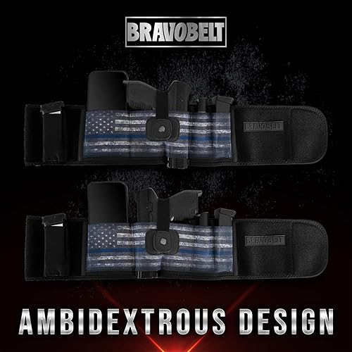 Miniatura 3 de BRAVOBELT Funda de banda para el vientre para transporte oculto, ajuste atlético flexible para correr, trotar, senderismo, Glock 17-43 Ruger S&W M&P