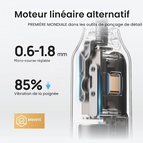 HOZO NeoSander Mini ponceuse électrique multifonction avec 13 000 spm pour ponçage précis, idéale pour l'impression 3D, modélisme, artisanat et bricolage - 4