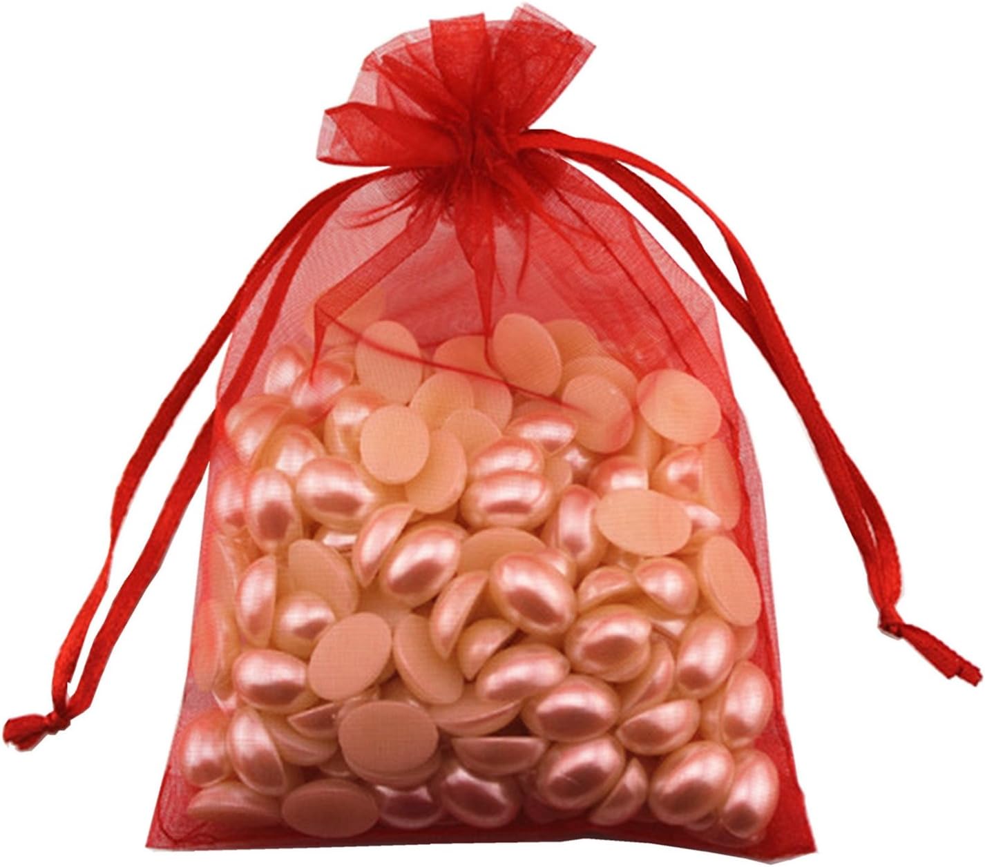 Bеѕt Cуbеr Mоndау 🔥 8 x 12 Inch 100 Drawstring Bags Gold Silver Fabric Jewelry Gift Pouch Candy Pouch Wedding Favors (red)