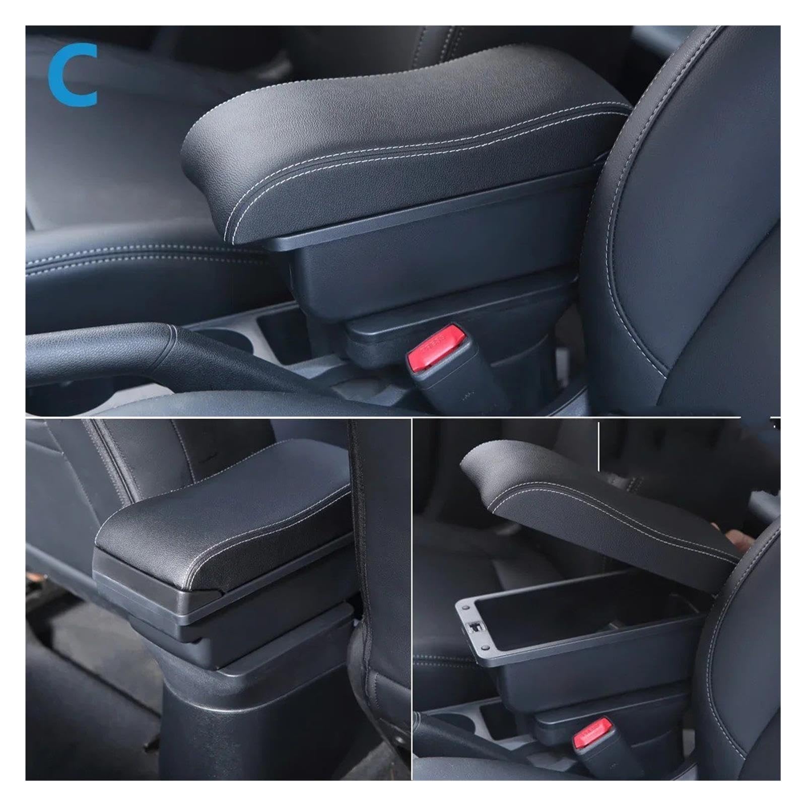 Piezas Interiores Caja Almacenamiento Apoyabrazos Coche Para Hyundai I10
