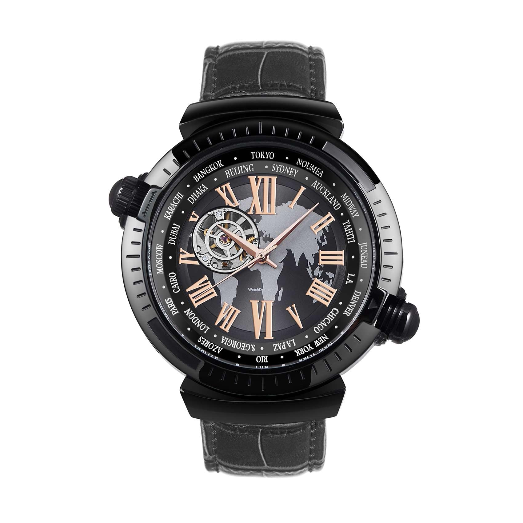 - Automatic Watches for Men, Leather Strap Mechanical Watch, Water Resistant Skeleton Watch, Self Winding Watches for Men (No Battery Needed)