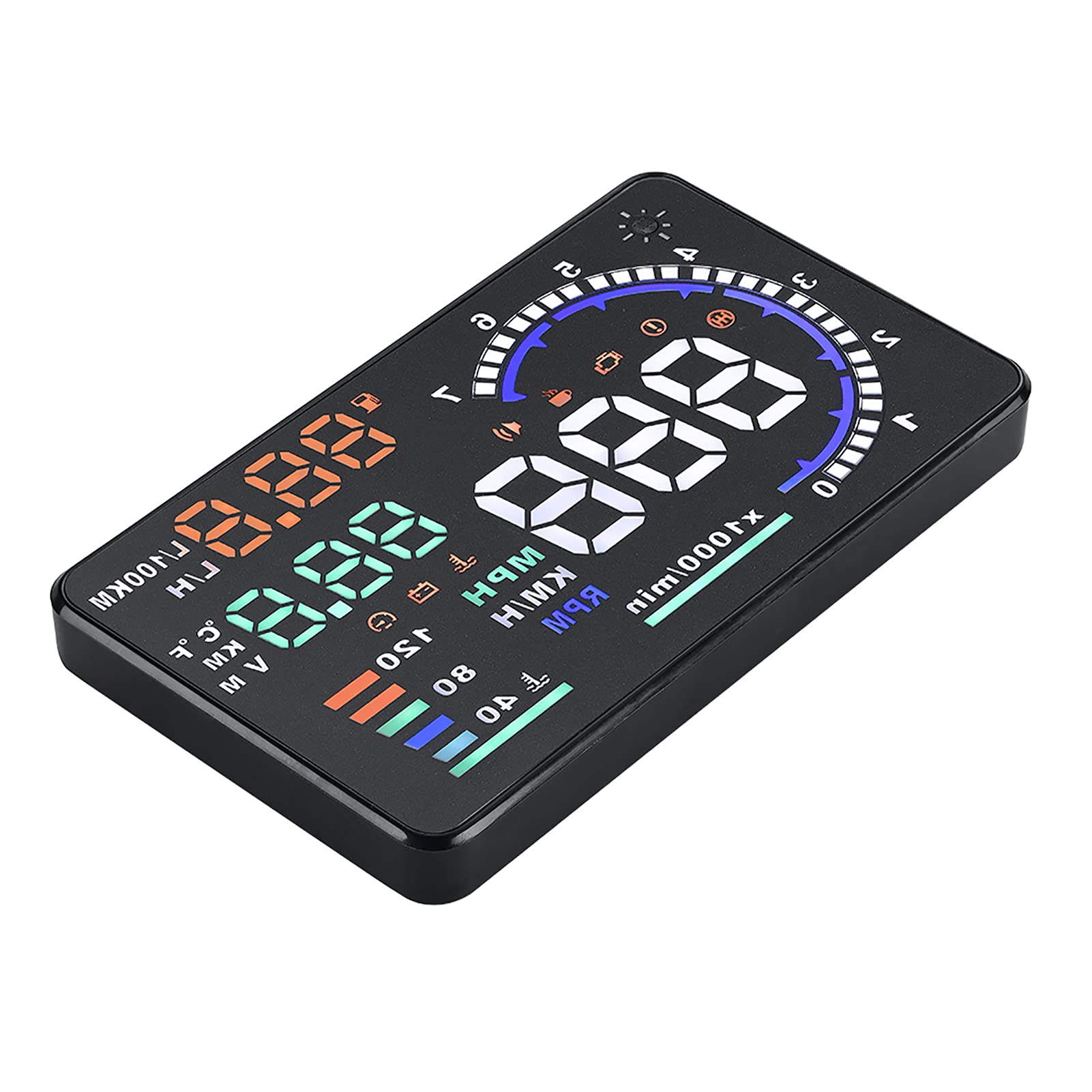 Tyenaza A8 Car HUD Head Up Display, 5.5" Coche HUD Head-up Display Proyector de Parabrisas Proyector de Parabrisas de Velocidad del VehíCulo Recordatorio de Velocidad del Motor y Fatiga de ConduccióN