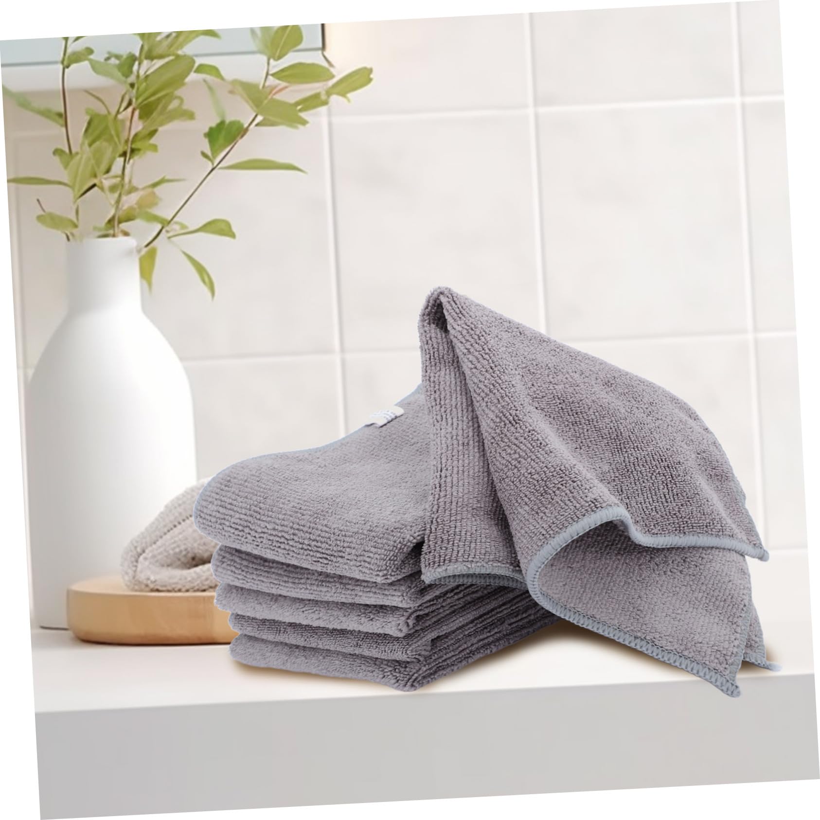 Gatuida 48pièces Serviettes Microfibre Ultra-absorbantes Chiffons Multifonctionnels pour Nettoyage De Voiture Séchage Et Entretien Ménager