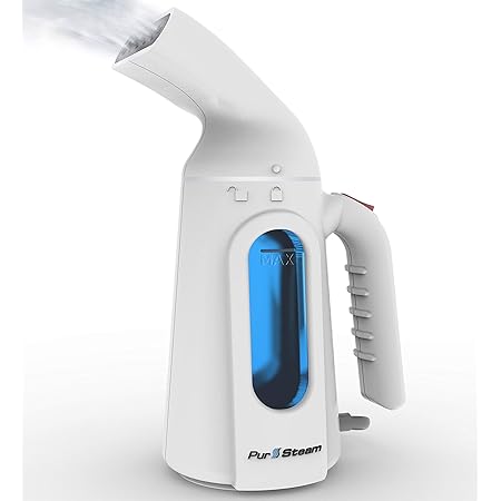 PurSteam Handheld Steamer for Clothes - Portable Garment Wrinkle Remover for Travel and Home Use - Fast Heating with Auto Shut Off and Leak Proof Design [Upgraded Version]