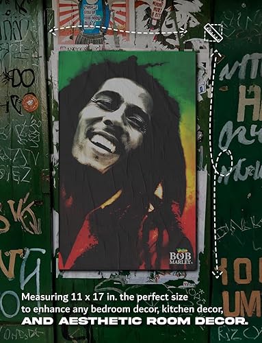 Miniatura 3 de Pyramid America Bob Marley - Póster de Bob Marley, pintura de Bob Marley, arte de pared de artista musical de 11 x 17 pulgadas, arte mural para
