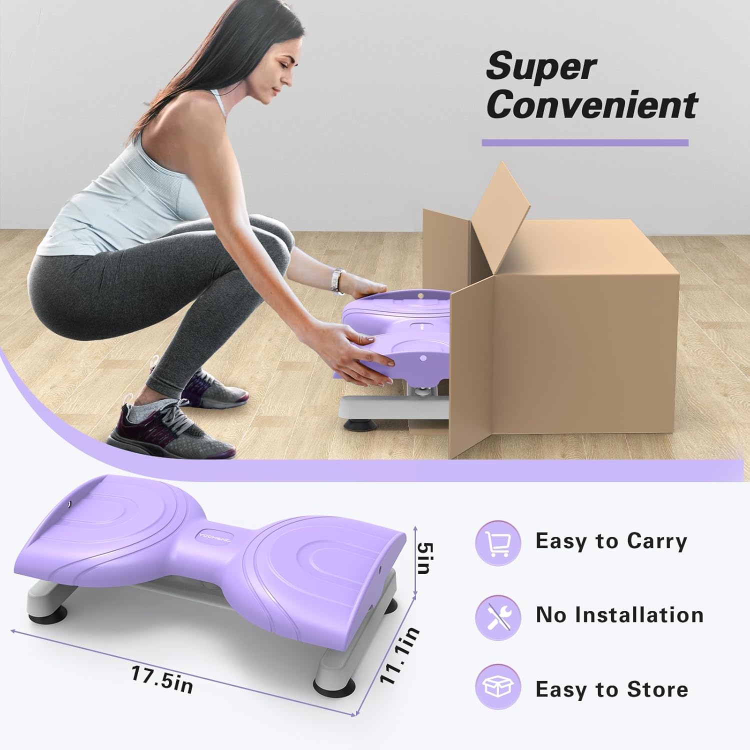 Waist Twister Machine Exercise for Women, AB Twist Board with 20dB Ultra-quiet, Abs Workout for Slim Waist and Core, Anti-Slip Home Gym Fitness Equipment