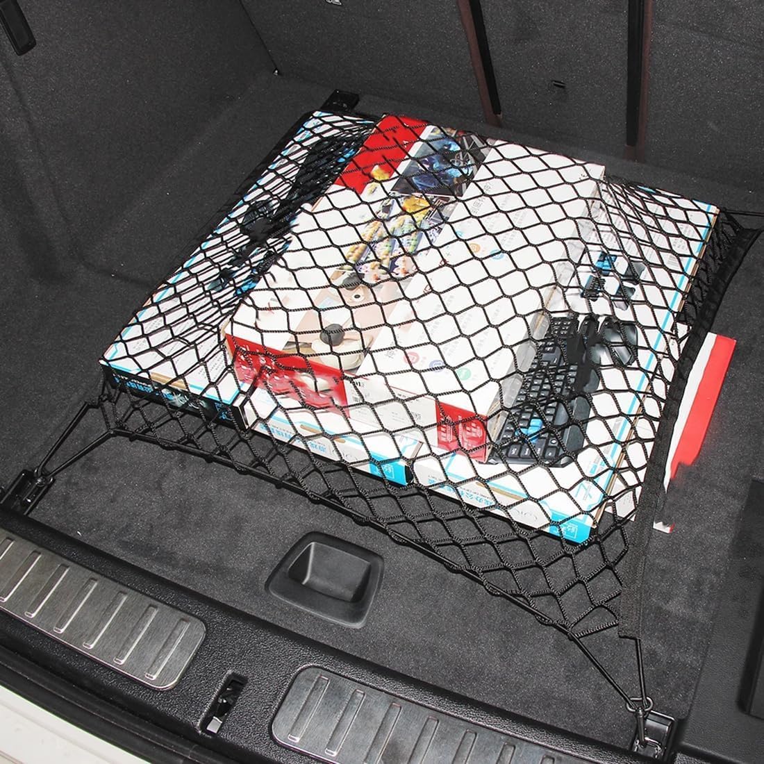 Auto bagagenet, voor Toyota C-HR 2020-2023 2024 bagagenet Auto bagagenet, zeer elastische bagagenet tas opbergtas verstelbare elastische accessoires,70 * 70cm