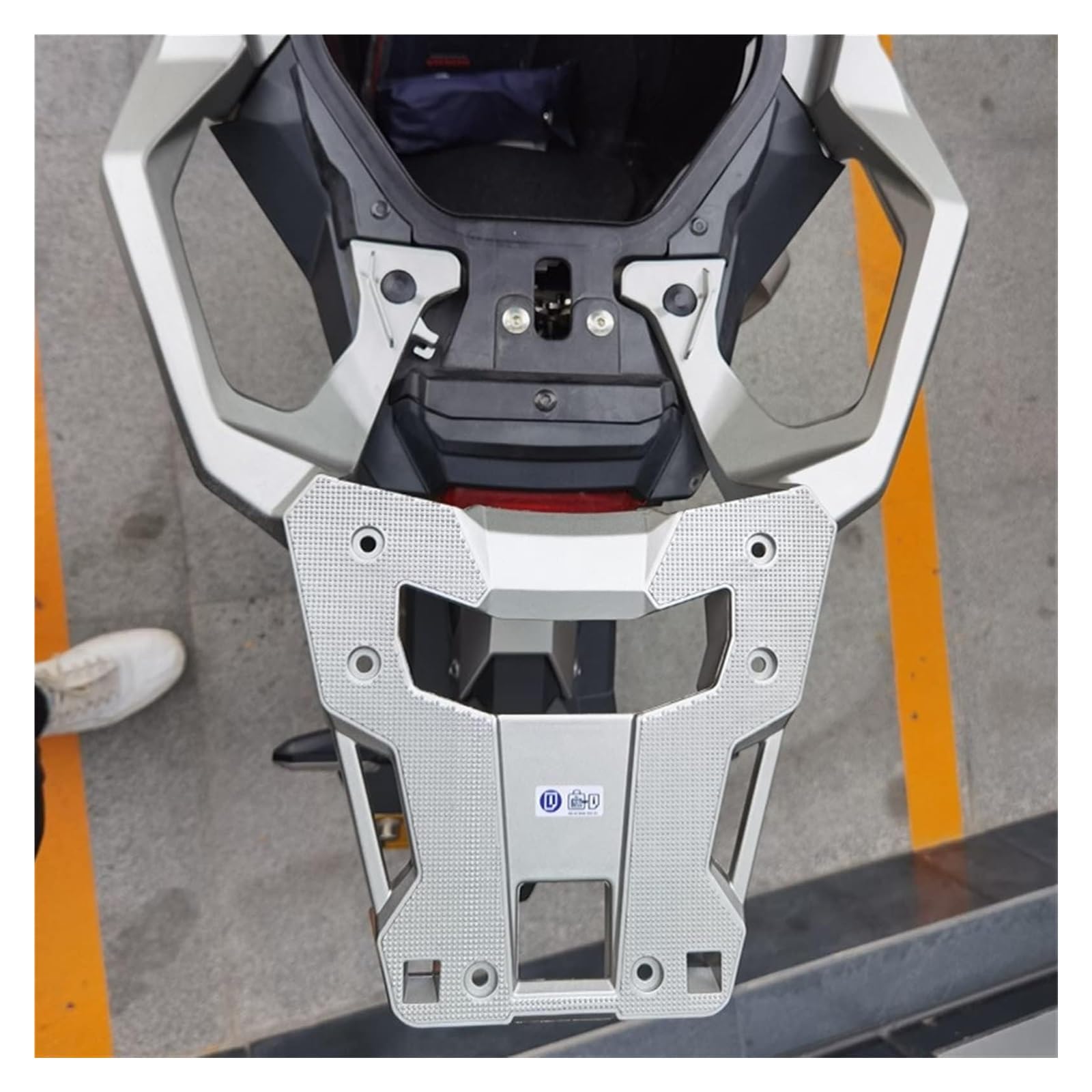 para X-ADV 750 2017-2020 Soporte De Portaequipajes Trasero Modificado Caja Trasera Estante Equipaje Motocicleta Portapacchi Moto(Silver)