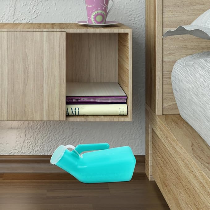 Orinal portátil para hombres 1000 ml plástico con escala miniatura 6