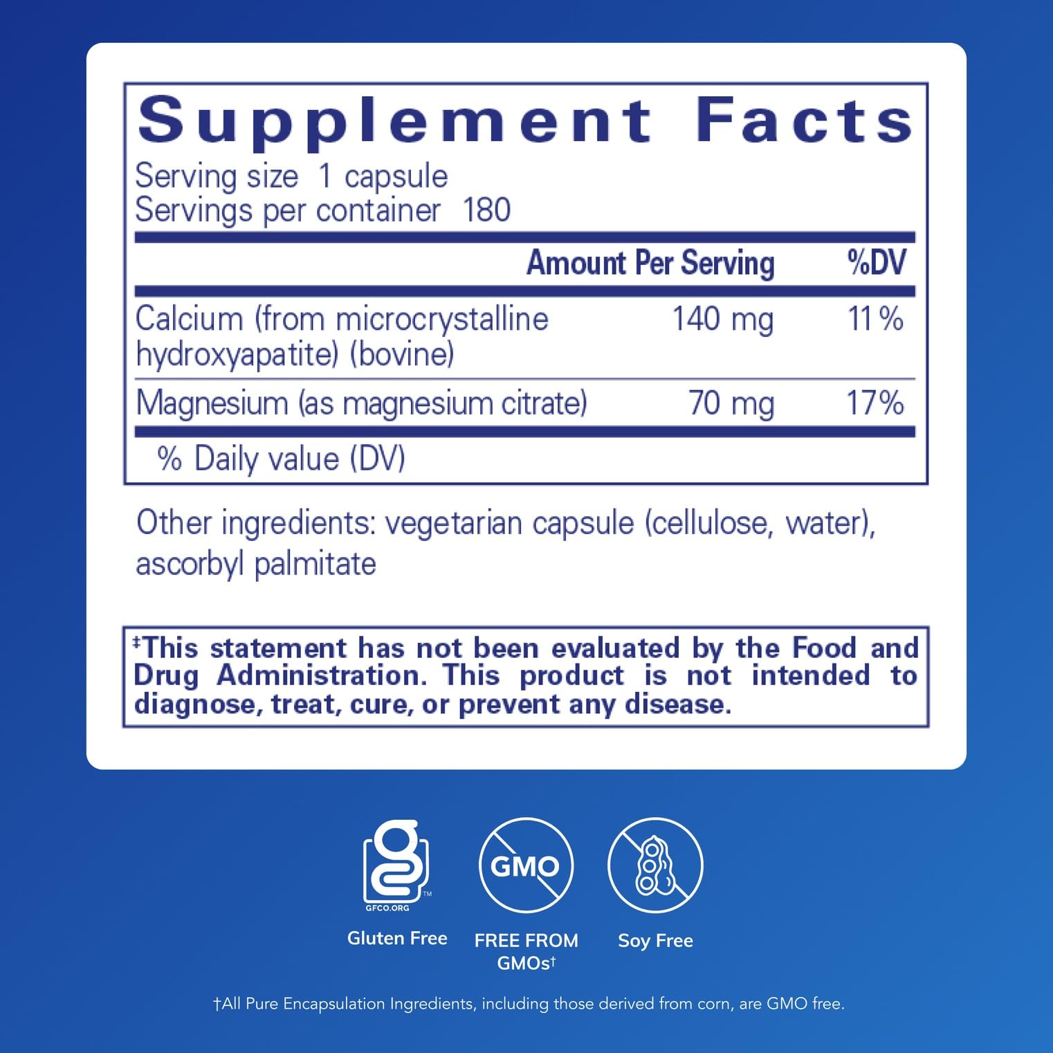 Pure Encapsulations Calcium MCHA with Magnesium, 180 Capsules — Amazon image 2