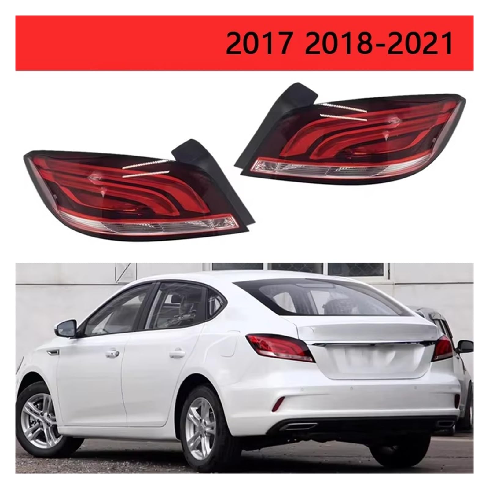 traseras Para MG MG6 2017 2018-2021 luz de parachoques trasero coche trasera linterna luces traseras lámpara marcha atrás respaldo Luces de freno(Izquierda)