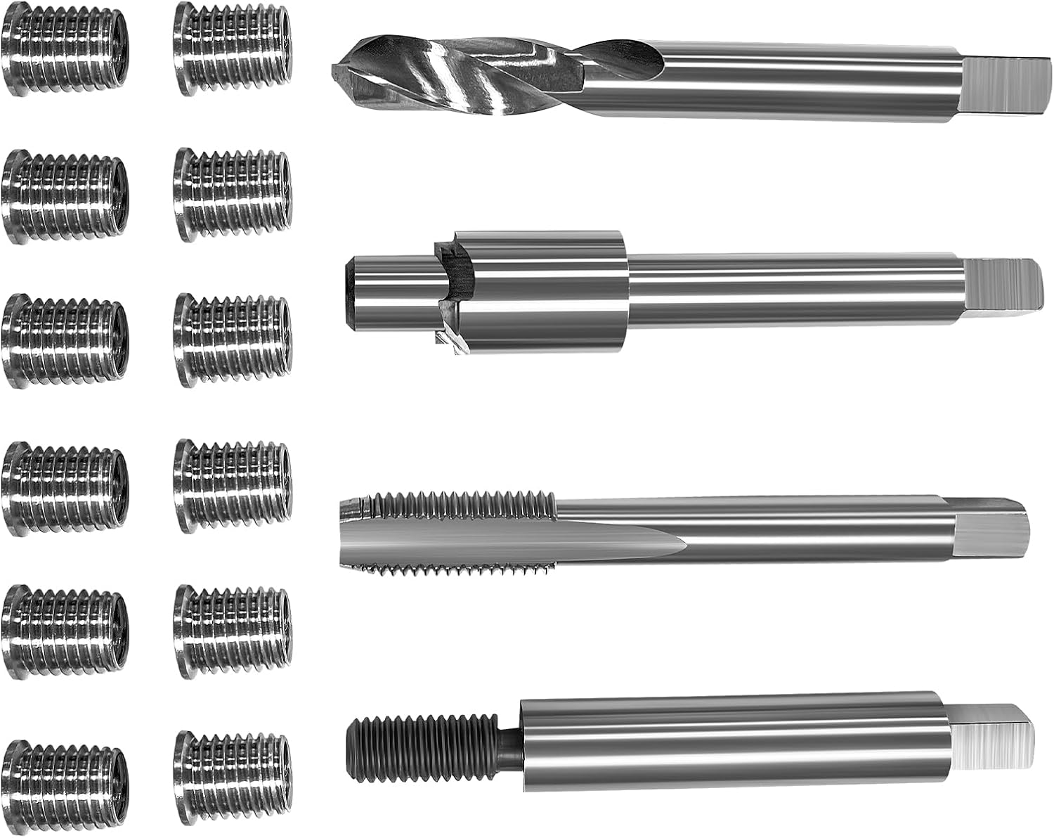 M7*1.0 Metric Thread Repair kit,12 9.5MM Stainless Steel Inserts