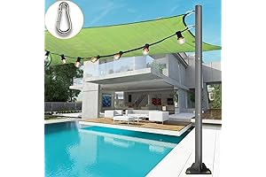 10ft Sun Shade Sail Poles - 3in Removable Patio Poles