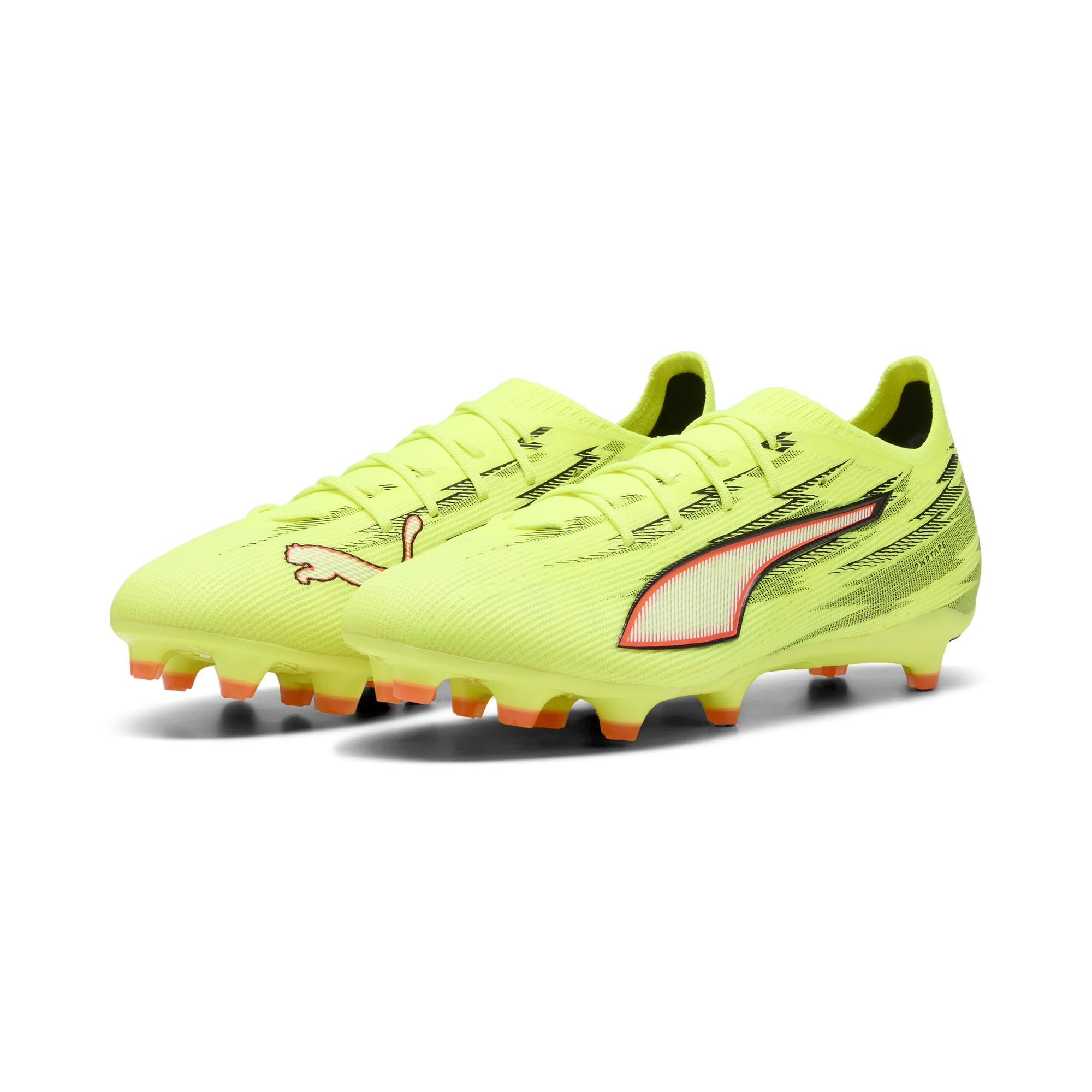 PUMA Unisex Ultra 6 PRO Firm Ground/Artifical Ground Football Boots, Yellow Alert-PUMA Black-Glowing Red-Lime Squeeze, 6.5 UK