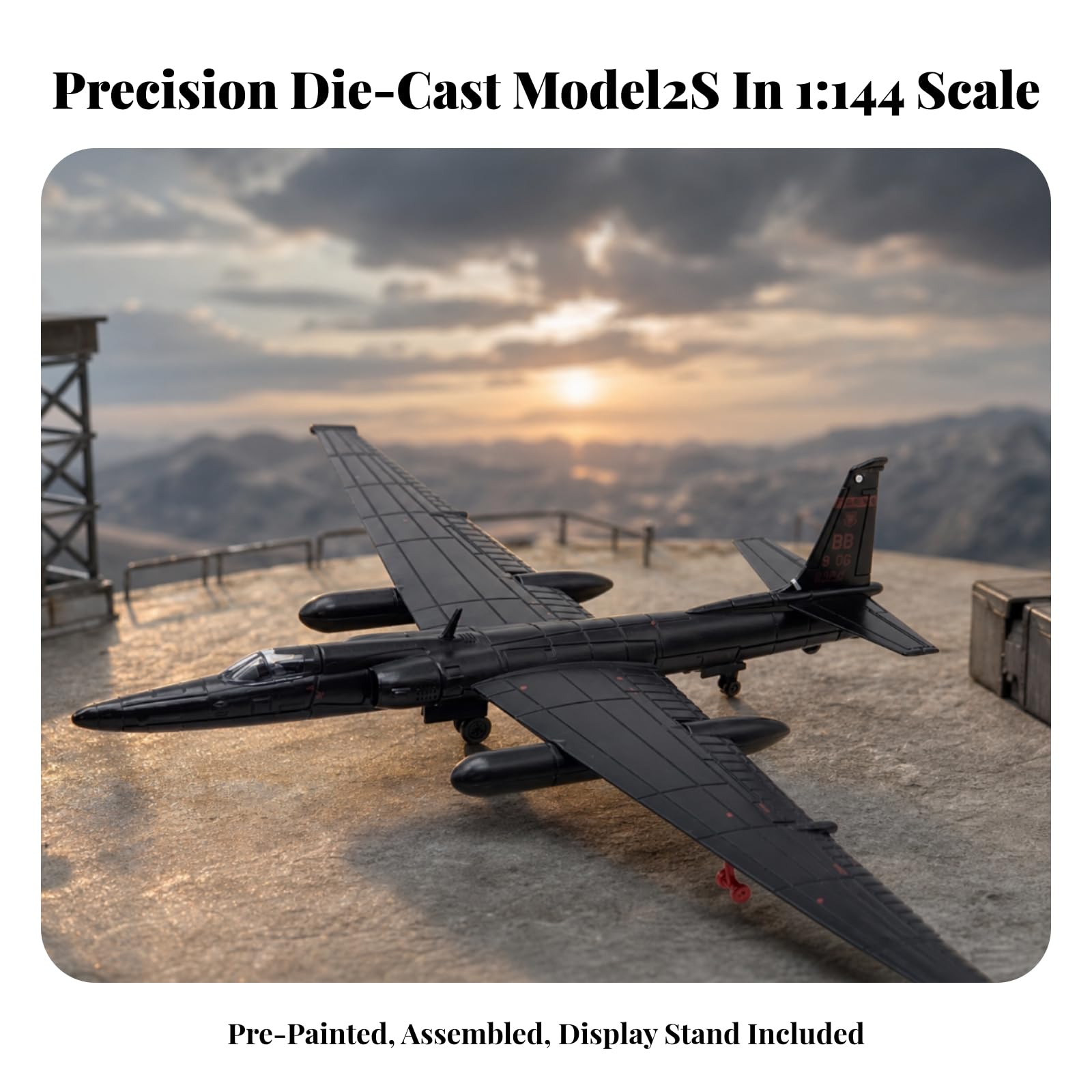 Mode in 1:144 di U- Fedele Modellino di Aereo in Lega Alluminio Pressofuso per, Mensola del Hobby, Studio
