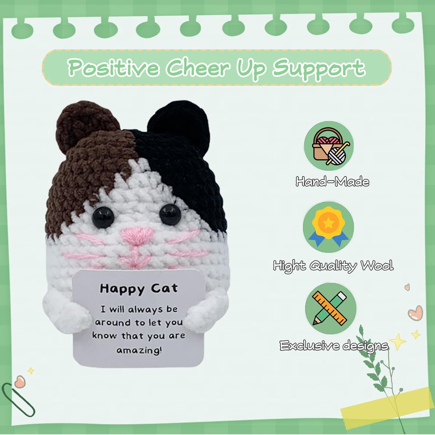 10Pcs Bulk Valentines Day Gifts for Women Coworkers Kids Adults Decor Positive Crochet Mini Animals Teacher Employee Staff Appreciation Thank You Gift Small Cute Toy for Men Teens - Image 5