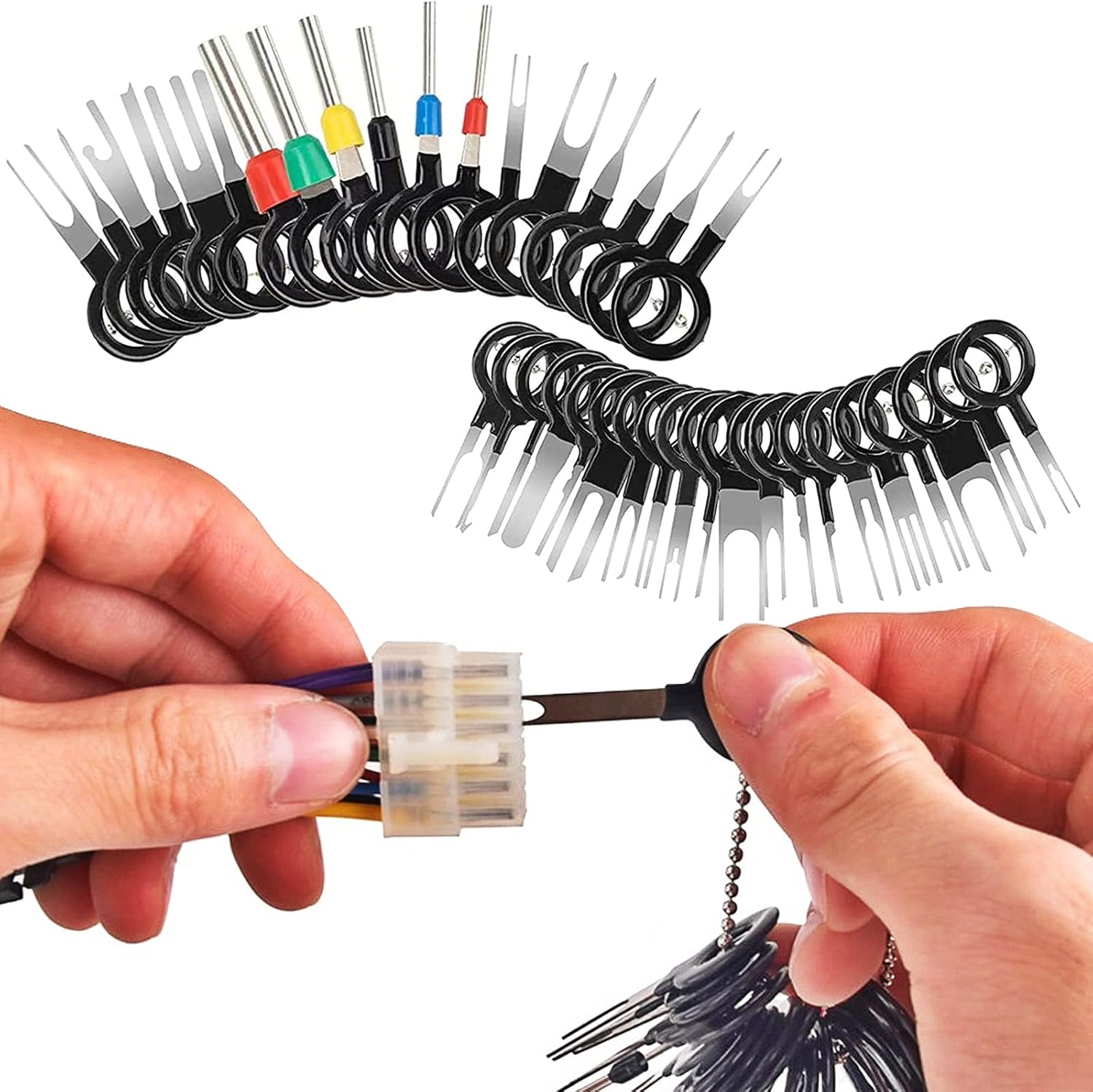 Pacify 39PCS Terminal Pin Removal Tool Kit Auto Terminals Ejector Wire