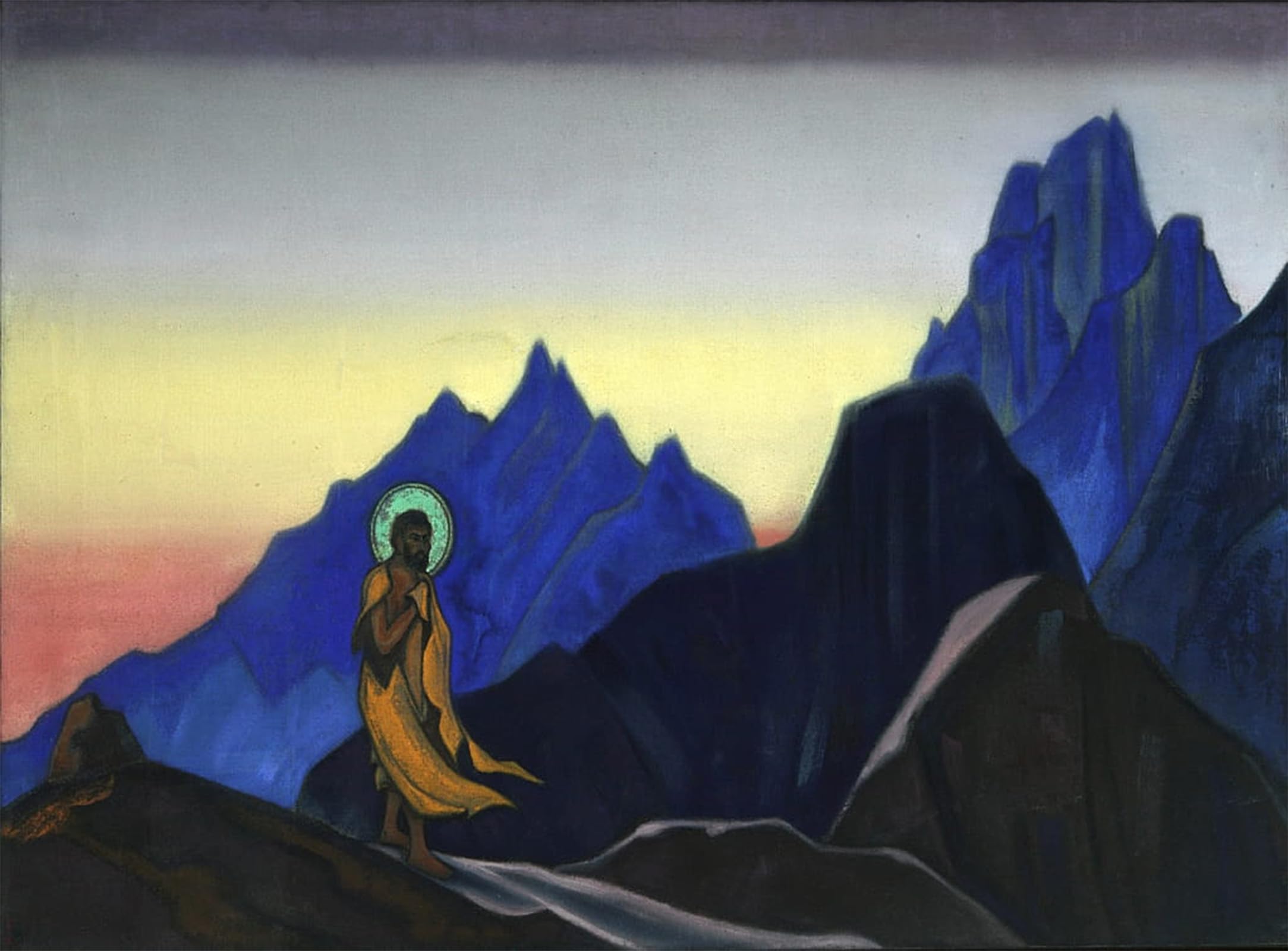 SERENDIPITP Aesthetic Poster Photo Wall Print Retro Picture Bhagavan by Nicholas Roerich Modern Wall Artwork for Home Decor 60x90cm