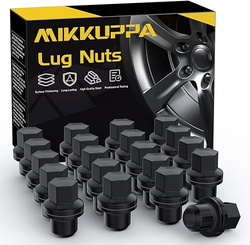 Vista 9 de MIKKUPPA 9/16-18 Tuercas de rueda OEM, reemplazo para tuercas de rueda Dodge Dakota 2005-2010, Durango 2004-2009, ruedas de fábrica Ram 1500