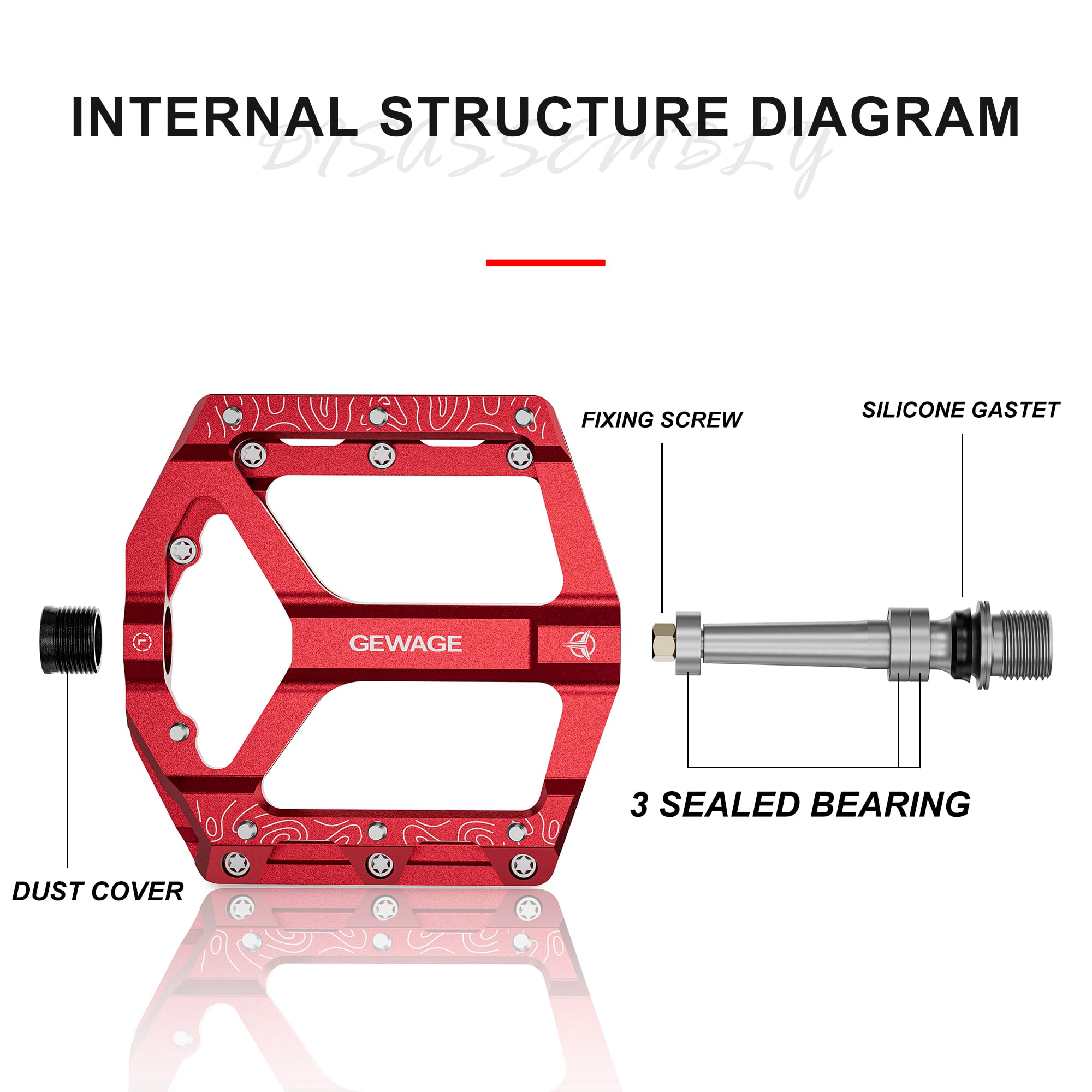 Pedali SPD GEWAGE In Alluminio CNC | Doppia Faccia E Tensione Regolabile | 365g Per MTB E Gravel