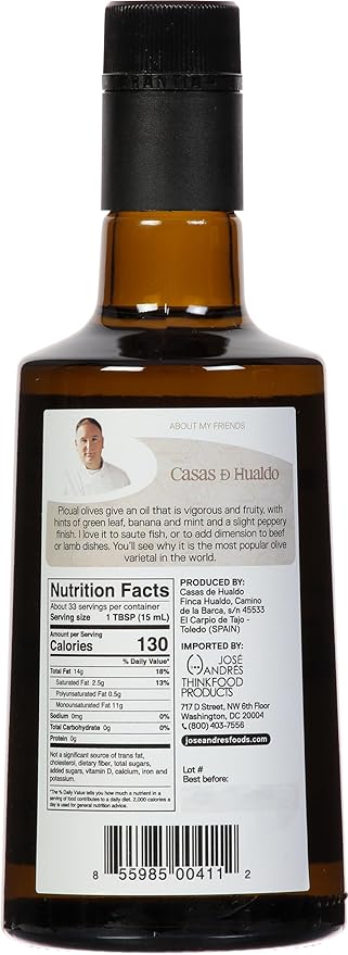 Aceite de Oliva Extra Virgen Picual José Andrés Foods 500 ml miniatura 2