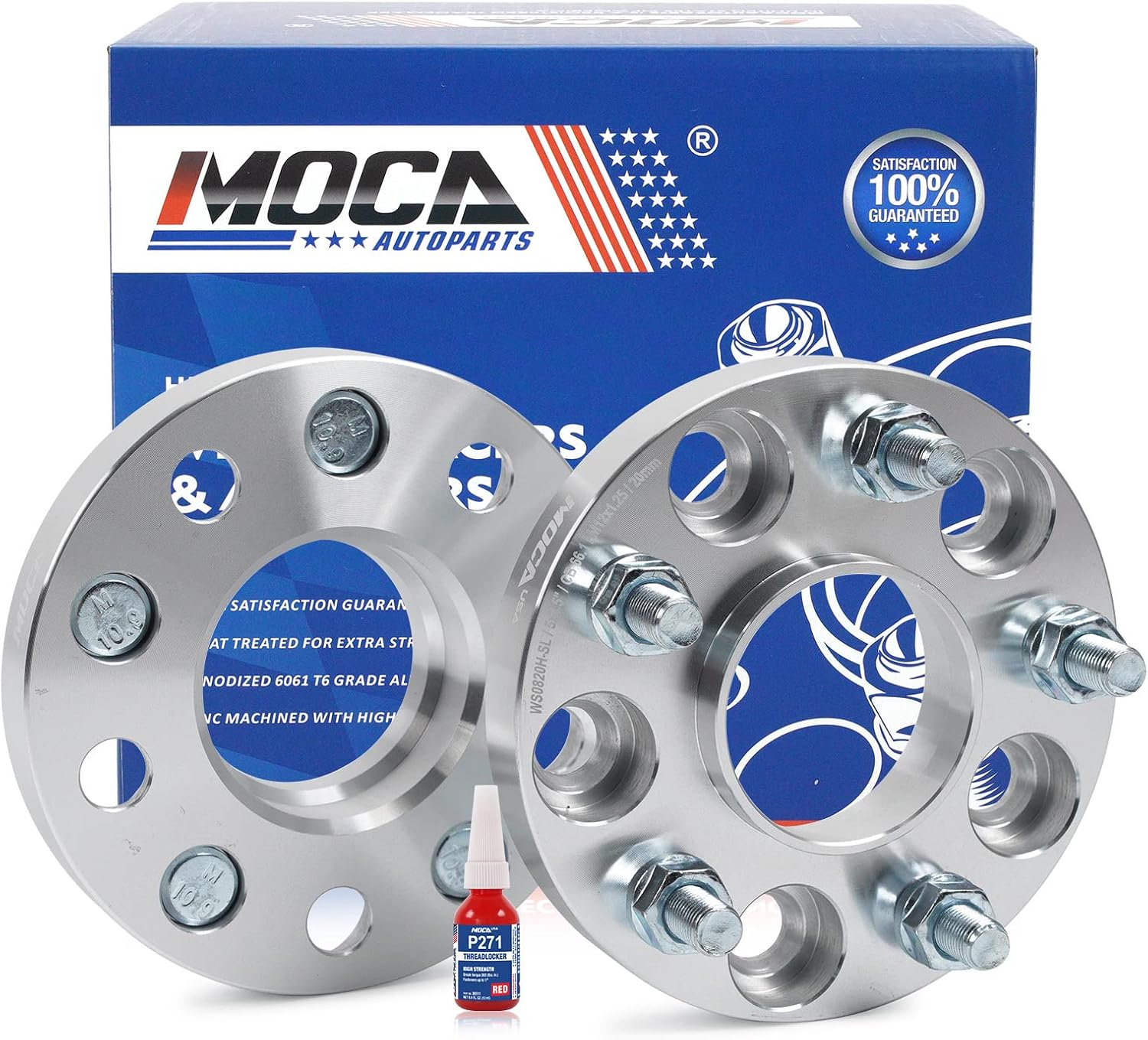 MOCA 20mm Wheel Spacer 5x114.3 Hubcentric Wheel Spacers (66.1mm Bore) - M12x1.25 Studs Fit for Nissan Altima Pathfinder & for Infiniti G35 G37 Q70 (Silver, Pack of 2)