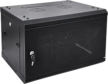 6U Wall Mount Server Cabinet Network Rack Vented Enclosure Locking Door