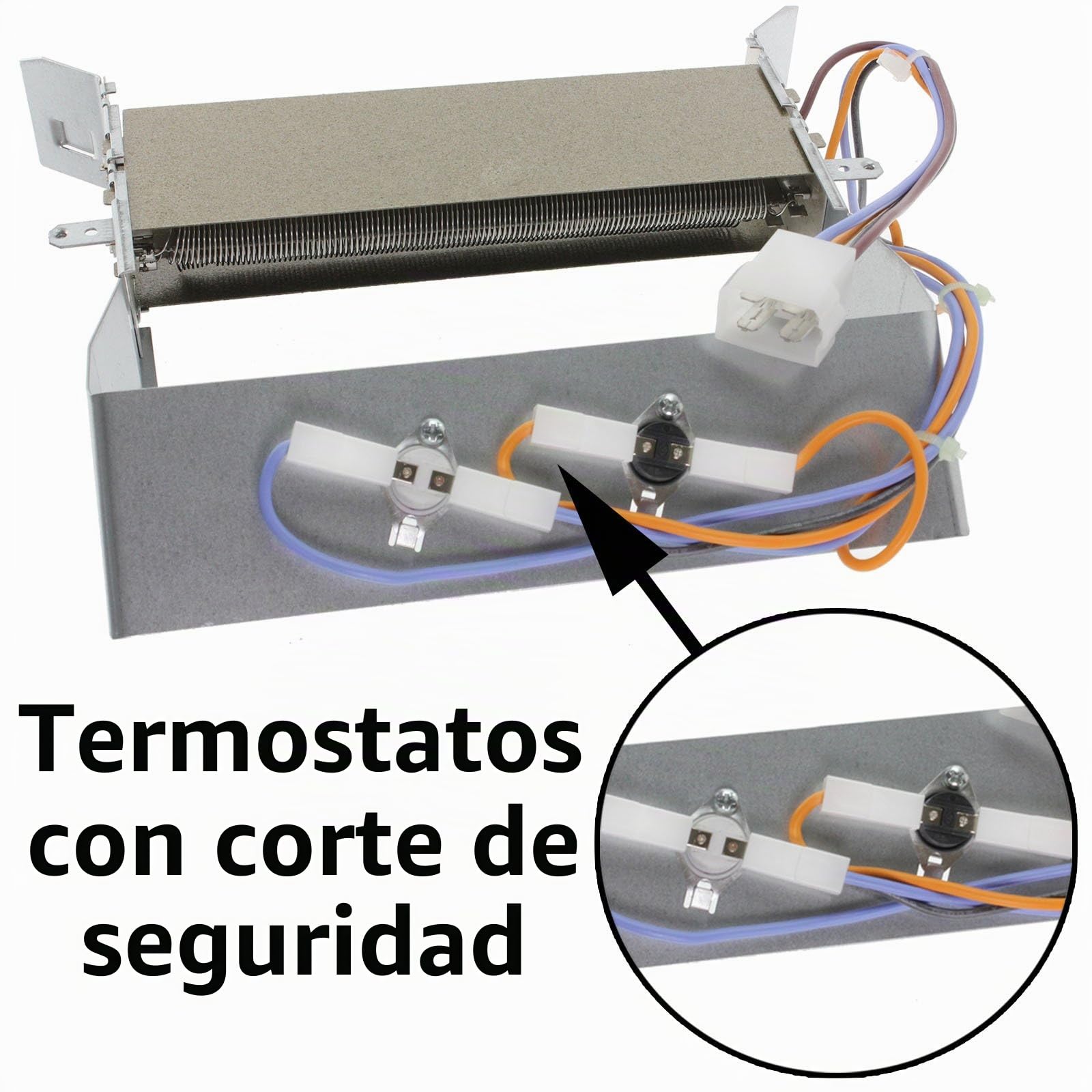 SPARES2GO Elemento Calefactor compatible con Indesit IS70 IS70C IS70CS IDV65 IDC75 ISS70 Secadora (2200W)
