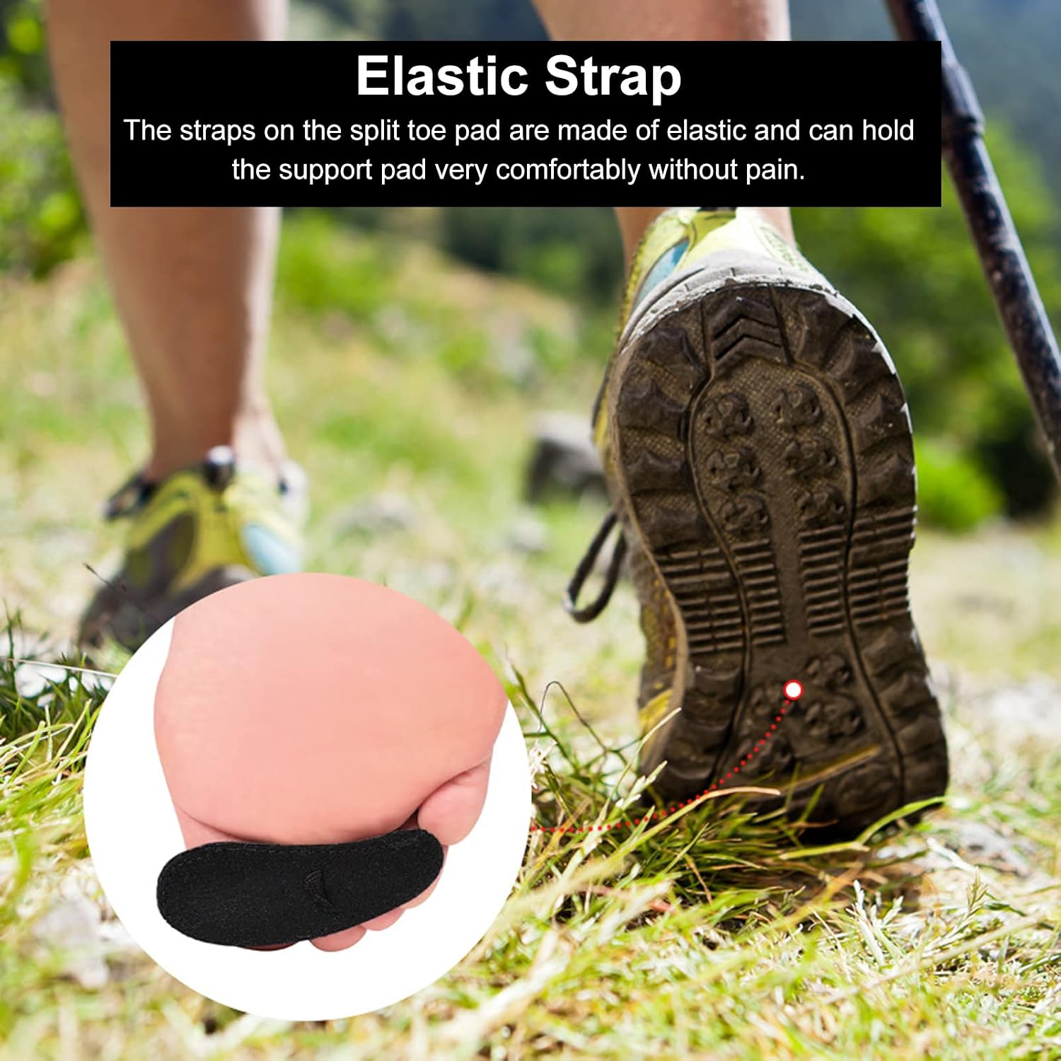 Ymiko Hammer Toe Cushion, Toe Support Cushion Hammer Toe Crest Cushion Elastic Flexible Breathable Soft Hammertoe Support Pad for Discomfort Relief (Right)