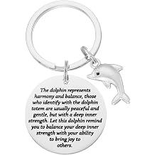 Kivosliviz Dolphin Gifts for Women Men Keychain Dolphins Lovers Friend Inspirational Dolphin Themed Gifts