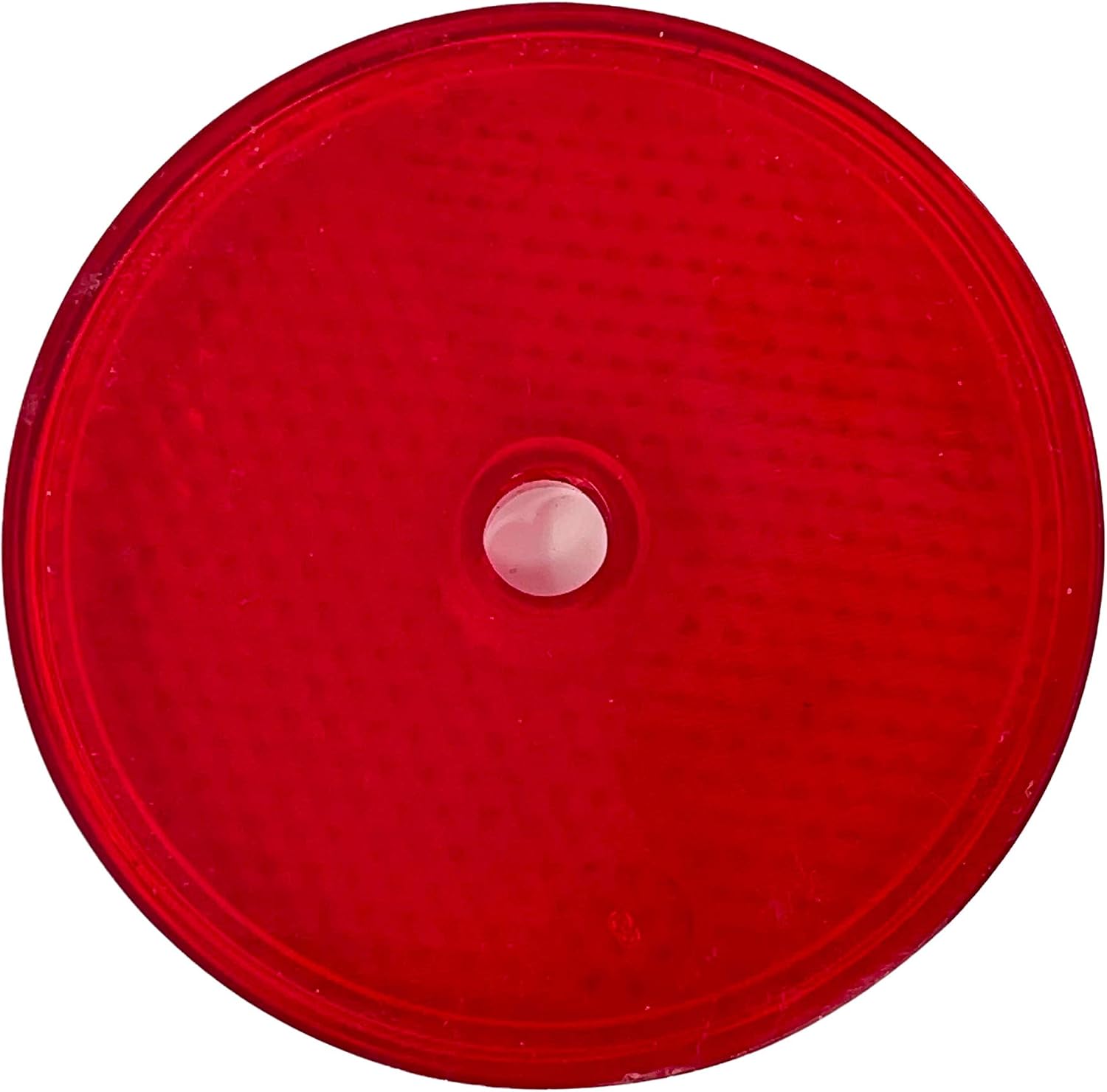 Class A 2" Round Reflector with Center Mounting Hole - Red/Amber/White for Trailers, Trucks, Automobiles, Mail Boxes, Boats, SUV's, RV's, Industrial Applications (10x Red)